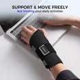 thumbnail image 6 of INDEEMAX Copper Carpal Tunnel Wrist Brace,Breathable Wrist Support for Women and Men,Adjustable Wrist Support Splint for Tendonitis,Sprain,Arthritis,Pain Relief (Grey/Black,S/M), 6 of 7