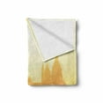 thumbnail image 2 of Venice Soft Flannel Fleece Blanket, Romantic Italian City at Sunrise Line of Gondolas Lagoon and Silhouette Image, Cozy Plush for Indoor and Outdoor Use, 70" x 90", Mustard and Black, by Ambesonne, 2 of 6