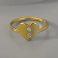 thumbnail image 3 of Semicolon Ring Heart Dot Stainless Steel Ring Your Story Romantic Jewelry, 3 of 5