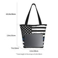 thumbnail image 2 of Japuie Thin Blue Line Flag Print Women's Crossbody Tote Handbag,Shoulder Bag,Casual Tote,Satchels Crossbody Purse,Top-handle Tote Handbag,for Travel College Work, 2 of 7