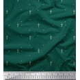 thumbnail image 1 of Soimoi Green Poly Georgette Fabric Abstracts Abstract Printed Craft Fabric by the Yard 42 Inch Wide, 1 of 3
