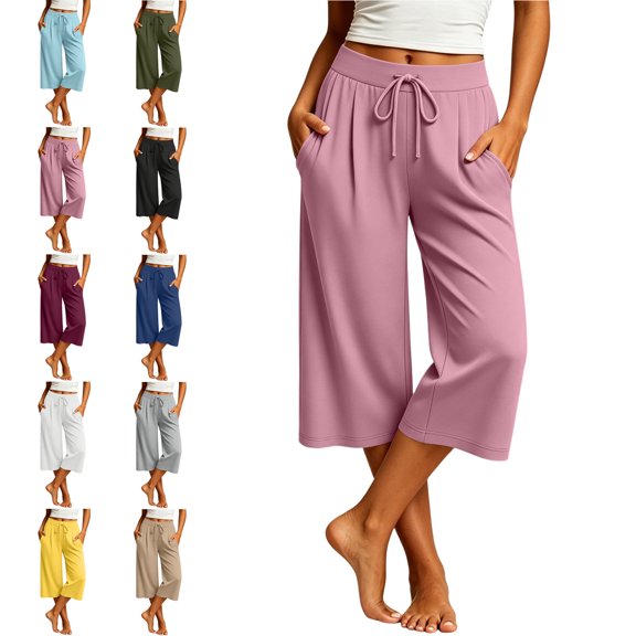 MLCDZ Women's Barrel Sweatpants Loose Fit Lounge Pants Plus Size Casual Wide Leg Pants Comfy Elastic Waist Joggers with Pockets Outdoor Activities Trousers
