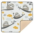 thumbnail image 6 of WOBOGO Cute Sloth Patterns Lying on A Branch Baby Playmats Extra Large Waterproof Rollable Activity Pads for Toddlers 50×50inch, 6 of 7