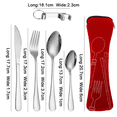 thumbnail image 2 of Elegant Portable Utensils - High Quality Stainless Steel Flatware with Storage Box - Cutlery Sets To Go - Reusable, Durable and Eco FriendlyRed, 2 of 6