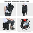 thumbnail image 4 of Portable Folding Camping Chair Stool, Lightweight Backpack Cooler Chair, 4 of 7