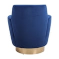 thumbnail image 4 of Round Velvet Swivel Armchair / Ergonomic Design for Comfortable Reading, 4 of 6