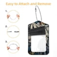 thumbnail image 2 of Wolf Square PU Leather Luggage Tags - 2 Pack with Privacy Cover and Stainless Steel Ring - Suitable for Travel, Backpack, Handbag - Suitcase Tags, Travel Tag, 2 of 7