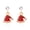 ER24Y0391, variant on 14K Gold Plated Bow Christmas Wreath Drop Dangle Earrings, Enamel Green Wreath Pendant Inlaid Star Accents & Hanging Bell Charm, Xmas Ear Jewelry Gift For Women Ladies