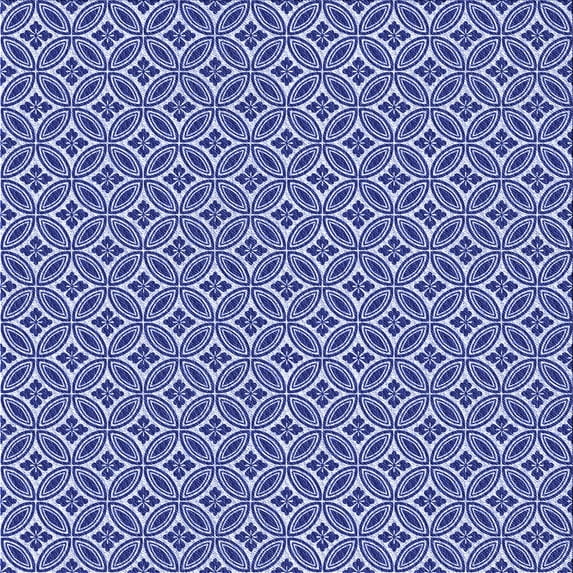 Ahgly Company Machine Washable Indoor Square Transitional Cobalt Blue Area Rugs, 8' Square