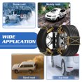thumbnail image 5 of NAIZEA Adjustable Snow Chains, 6 Pack Car Tire Chains Emergency Anti-Skid Chains with Thickened Steel, Tire Chains for Width 8.5"-11.2", 215mm-285mm, for Car, SUV, Truck, 5 of 8