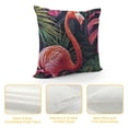 thumbnail image 4 of SHANXI Pillowcase Tropical Plants Pink Flamingos Throw Pillow Covers Shells for Couch Office Bedroom Home Decoration  20x20in, 4 of 5