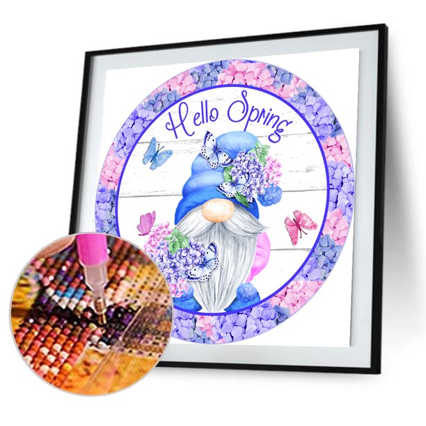 Cuadros Decorativos Kit de pintura de diamante 5D DIY Spring Easter Gnome Taladro redondo completo (A4590) Sywqhk Nuevos Originales