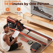 YOSUDA Foldable Water Rowing Machine for Home - 400LBS Capacity Rower with LCD Monitor & Bluetooth App, Solid Beech Wood, Space-Saving Design, Full-Body Workout