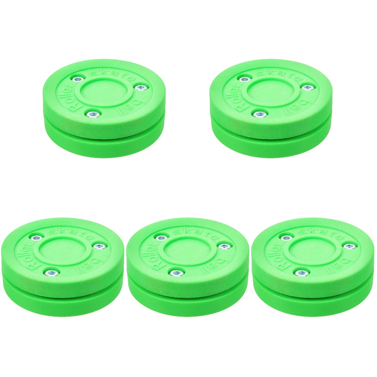 Lot De 5 Palets De Hockey Air – 7,6 Cm, Ronds, Durables, Remplacement Table De Jeu – Bleu/rouge/blanc/noir