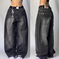 thumbnail image 1 of Pantalones vaqueros holgados con estampado de gran tamaño, pantalones de pierna ancha de cintura alta, Estilo Vintage, Hip-hop, Harajuku, gótico, Pop, Y2K, ropa de calle, nueva moda, 1 of 1