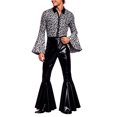 thumbnail image 3 of HOWPAY Halloween Costumes for Men Disco One Piece Jumpsuit Dance Outfit Retro Role Play Fancy Bodysuit For Masquerade Carnival Party Stage Event Halloween Costumes L, 3 of 5