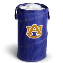 Smart Design Pop Up Spiral Laundry Hamper Bag - 15 x 25 inch - Auburn - Blue and Orange - Tigers