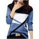 thumbnail image 1 of Blusa de camiseta de manga larga de color de contraste de costura de cuello redondo casual de moda para mujer Fridja  fhghd937, 1 of 5