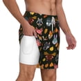 thumbnail image 3 of Goofa Forest Animal Faces Printed Men's Swim Trunks Board Shorts Quick Dry Mens Swimming Trunks with Compression Liner,Breathable Fit Hawaii Beach Shorts-XX-Large, 3 of 9