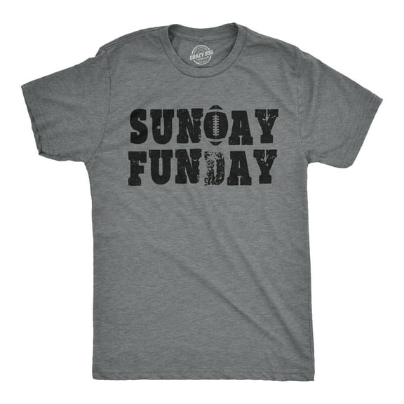 Mens Sunday Funday Vintage Football Sports Weekend Partying T shirt Graphic Tees
