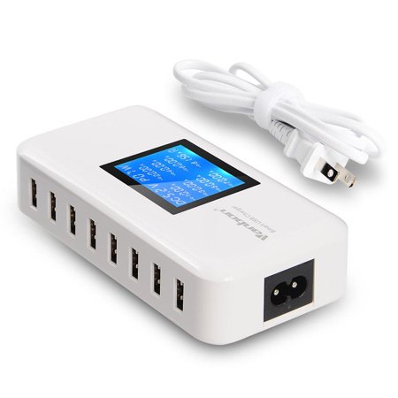 Multiple USB Charger, 60W/12A 8-Port Desktop Charger Charging Station Multi Port Travel Fast