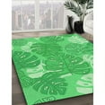 thumbnail image 3 of Ahgly Company Machine Washable Indoor Round Transitional Neon Green Area Rugs, 8' Round, 3 of 7