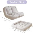 thumbnail image 2 of Double Lazy Sofa, Bean Bag Bed, Floor Couch for Adult, Floor Chair with Back Support. (White), 2 of 7