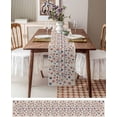 thumbnail image 3 of Cotton Linen Stars and Stripes Table Runner 36 inches Long, 4th of July Stars Eucalyptus Leaves Independence Day Retro Table Cloth Dresser Scarves,Patriotic Table Runners for Dining Table, 3 of 6