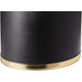 thumbnail image 4 of Kraftware Sophisticates Oval Wastebasket with Plastic Liner, for Office or Home, 13 Quart Capacity, Black with Gold Trim, Made in the USA, 4 of 6