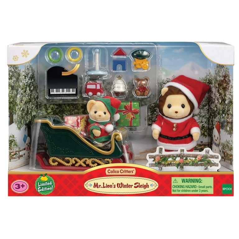 シルバニアファミリー　 Mr.Lion’s Winter Sleigh Calico Critters Mr. Lion's Winter Sleigh, Limited Edition Set with