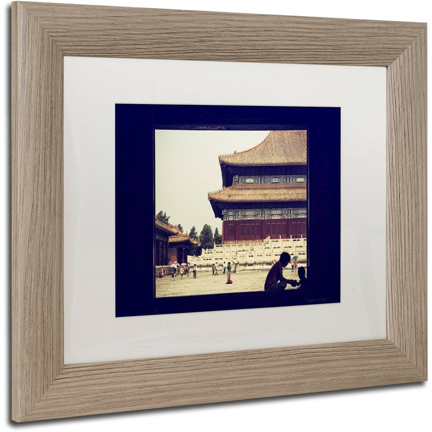 Trademark Fine Art "Moment of Life" Canvas Art by Philippe Hugonnard, White Matte, Birch Frame