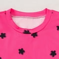 thumbnail image 6 of ITSAME Girls Summer Outfit 2-Piece, Flower Print T-Shirt and Casual Shorts Kids Loose Fashion Clothing Set Hot Pink Size 1-2T, 6 of 8
