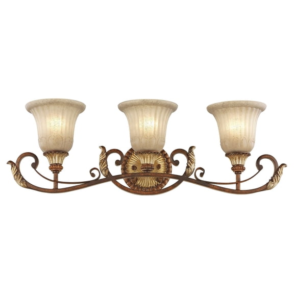 Livex Lighting Villa Verona Bath in Verona Bronze with Aged Gold Leaf Accents