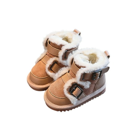 

Ferndule Kids Ankle Boots Buckle Strap Walking Shoes Soft Sole Toddler Boot Lightweight Memory Foam Fashion Bootie School Winter Shoe Magic Tape Comfort Booties Khaki 9C