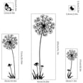 thumbnail image 2 of Farcauo Dandelion Wall Decals Flower Stickers Murals Black Butterflies Wall Decor for Bedroom Office Bathroom Living Room Floral Wall Decals Removable Wall Art Decoration Peel and Stick Wall Decor, 2 of 8