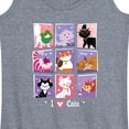 thumbnail image 3 of Disney Classics - Cats & Dogs - Grid Of Assorted Cats - Women's Racerback Tank Top, 3 of 5