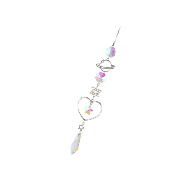 Crystal Wind Chime Catcher Hanging Ornament Sparkling decoration decorations Handmade 38cm