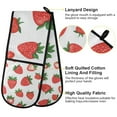 thumbnail image 2 of Yayeee Double Oven Mitt Kitchen Heat Resistant Baking 35" x7" Quilted Glove, Strawberry, 2 of 6