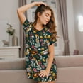 thumbnail image 3 of Sikiie Chemise de Nuit Vintage à Manches Courtes pour Femmes, Col Rond, Pyjama d'Été pour la Maison, 3 of 6