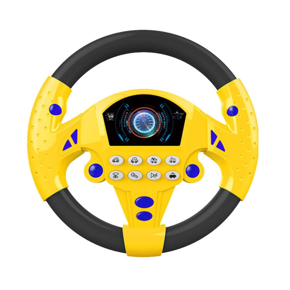 Baby Educational Copilot Steering Wheel Music Children Intelligent Toys Yellow 