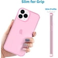 thumbnail image 3 of Compatible with iPhone 13 Pro Case Clear, Transparent Soft Shockproof Protective Slim Thin Bumper Cover Phone Case,Pink, 3 of 15