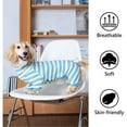thumbnail image 3 of HQREA Dachshund Dog Shirt Onesie Striped Lightweight Comfy Jumpsuit for Mini Dachshund, 3 of 6