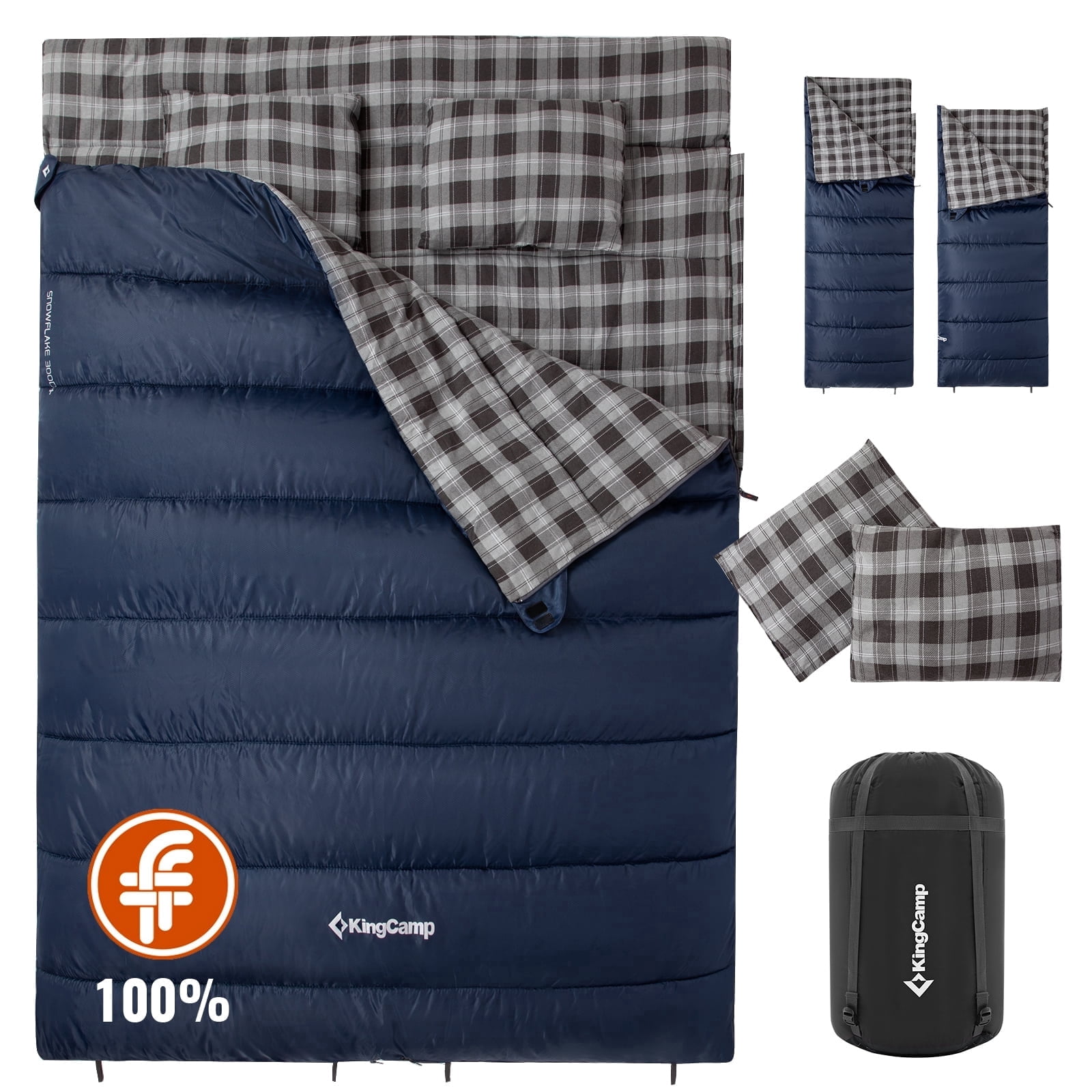Coleman, Heated Sleeping Bag, Rechargeable, Teal, Temperature 32°F