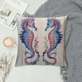 thumbnail image 2 of RUIYC Watercolor Sea Pillow Covers Hippocampus with Quotes Nautical &amp; Coastal Decorative Throw Pillowcases Summer Beach House Decor Ocean Covers, 2 of 5