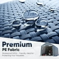 thumbnail image 6 of Quictent 8x10FT Carport Shelter with Roll-Up Mesh Windows & Reinforced Frame, Portable Garage Canopy for Motorcycle Storage, Dark Gray, 6 of 8