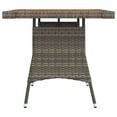 thumbnail image 2 of vidaXL Garden Table Grey 70x70x72 cm Poly Rattan & Solid Acacia Wood, 2 of 3
