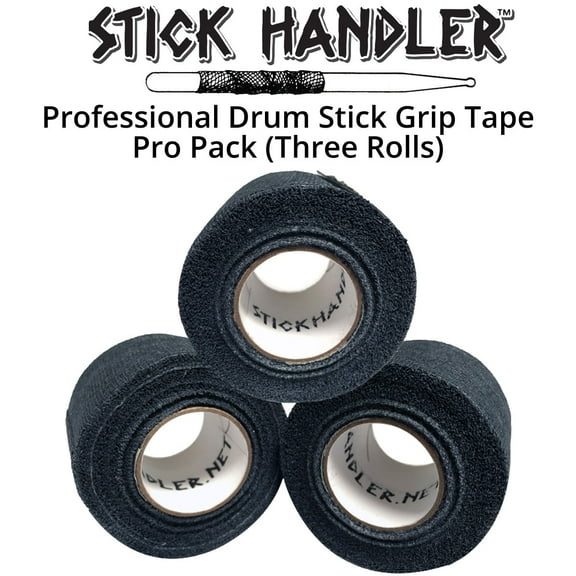 STICK HANDLER™  Professional Drum Stick Grip Tape Pro Pack (Black | Four Pack)
