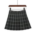 thumbnail image 4 of Plaid Skirt for Women Spring Fall Casual Pleated Skirt A Line Mini Tartan Skirt Party Dance Relaxed Fit Black L, 4 of 8