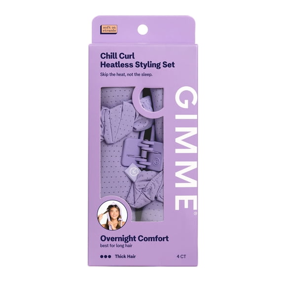 Gimme Beauty Chill Curl Heatless Styling Set for Thick Hair - 4 Count