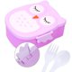 thumbnail image 5 of Fiambrera - Caja de Almacenamiento de Búho Juego de 2 Cubiertos Reutilizables Fiambreras Contenedores de Almuerzo para Niños (Incluye Cubiertos) oso de fresa  Hogar, 5 of 5